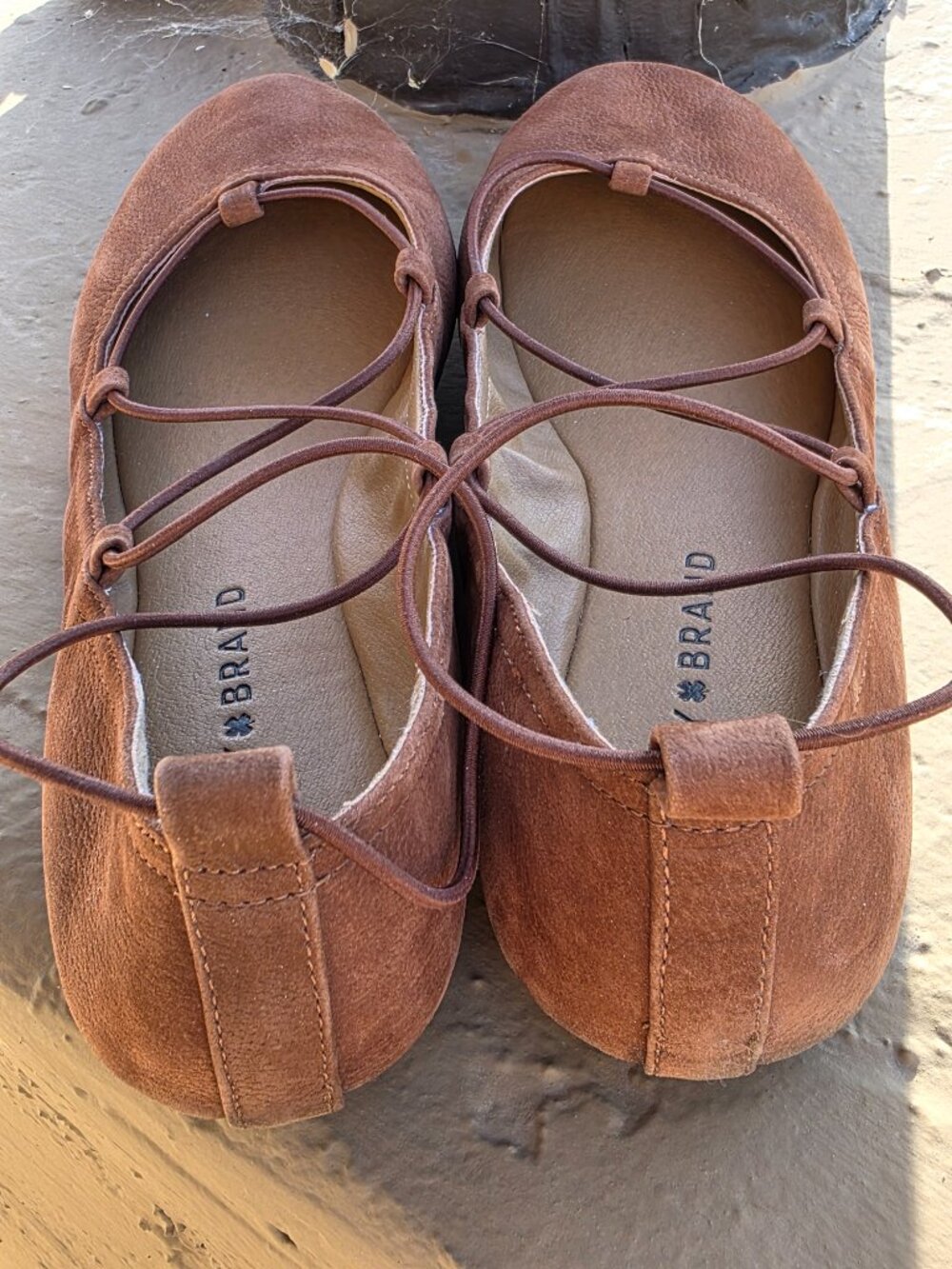 Lucky Brand Suede Leather Ballet Style Flat Shoes* Like New* Size 7 - Picture 3 of 5